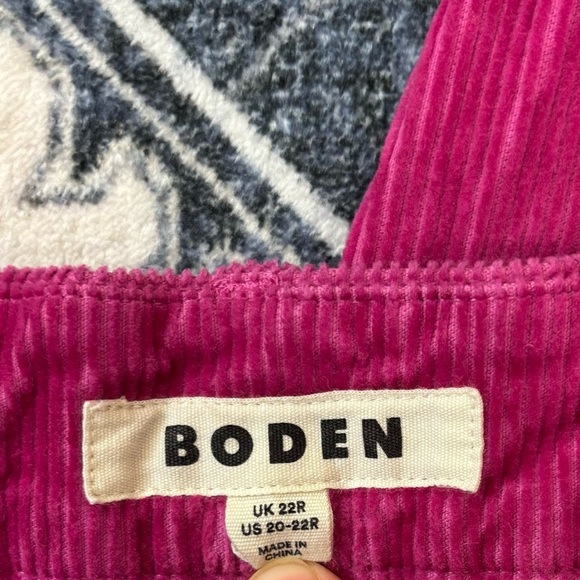 Boden Kew Corduroy Straight Leg Pants In Cherry Jam Pink Women’s Size 20-22 Reg - Picture 8 of 9